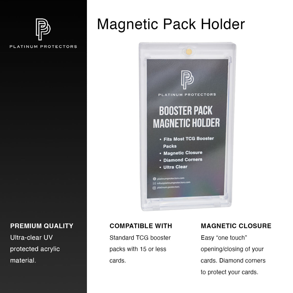 Pokmon Booster Pack Magnetic Acrylic Case Pokmon Booster Pack Magnetic Acrylic Case