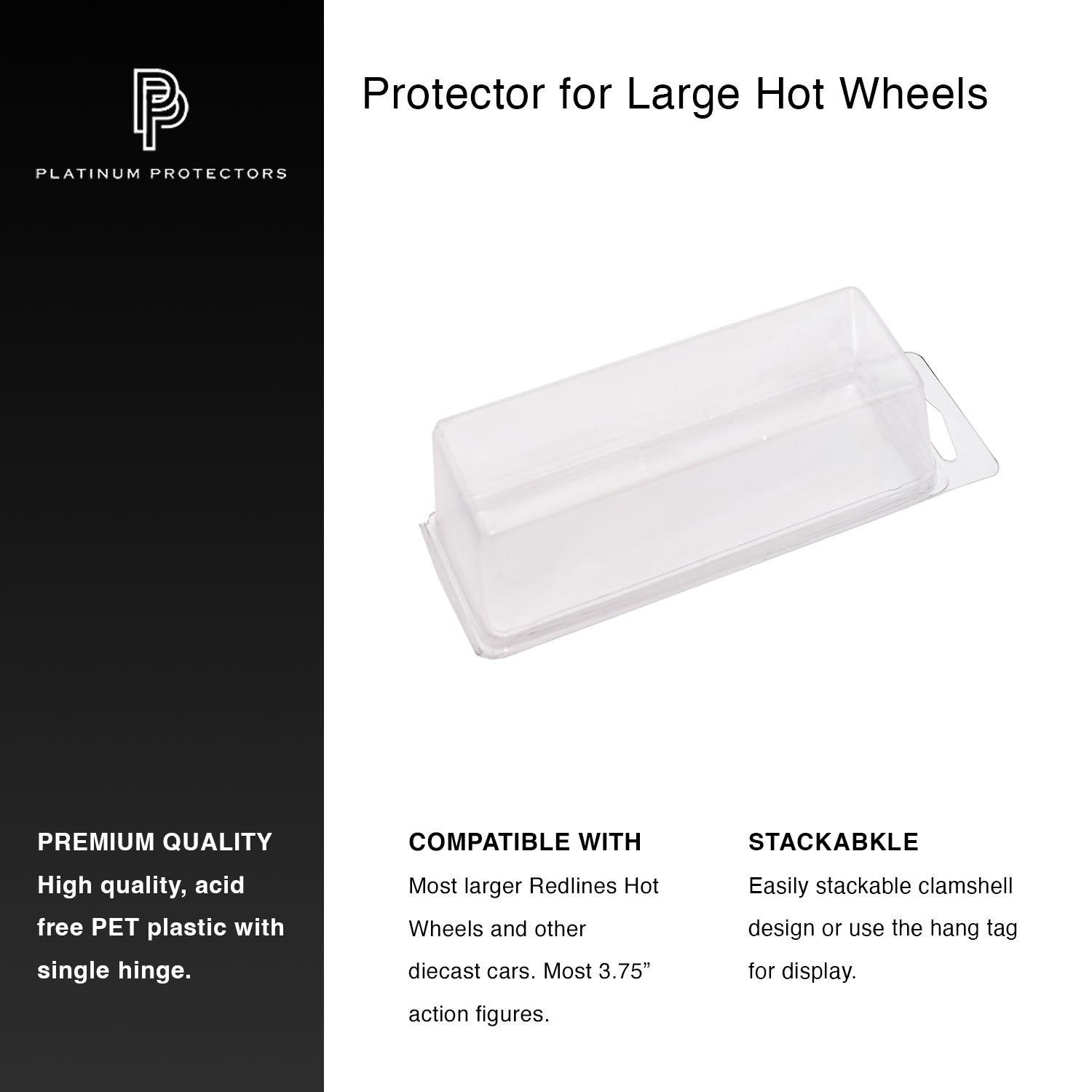 Platinum Protectors for Hot Wheels & Matchbox Mainline Loose Cars - Large