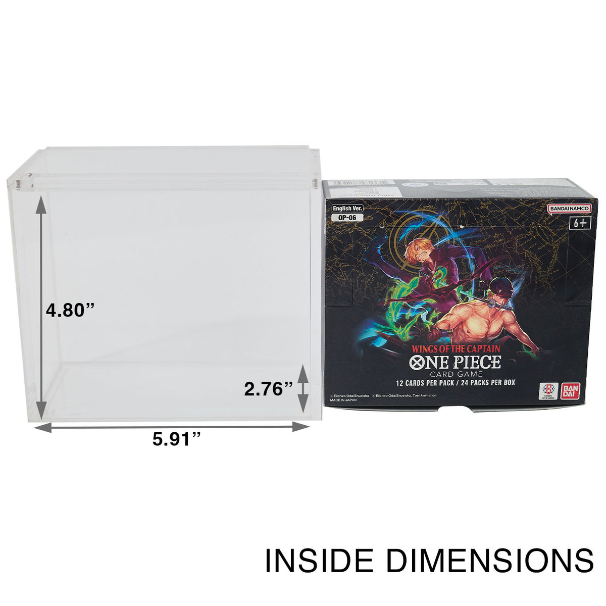 one piece booster box acrylic case Premium Acrylic Case for One Piece Booster Box OP-01-02 (Original) with Magnetic Top main image 0