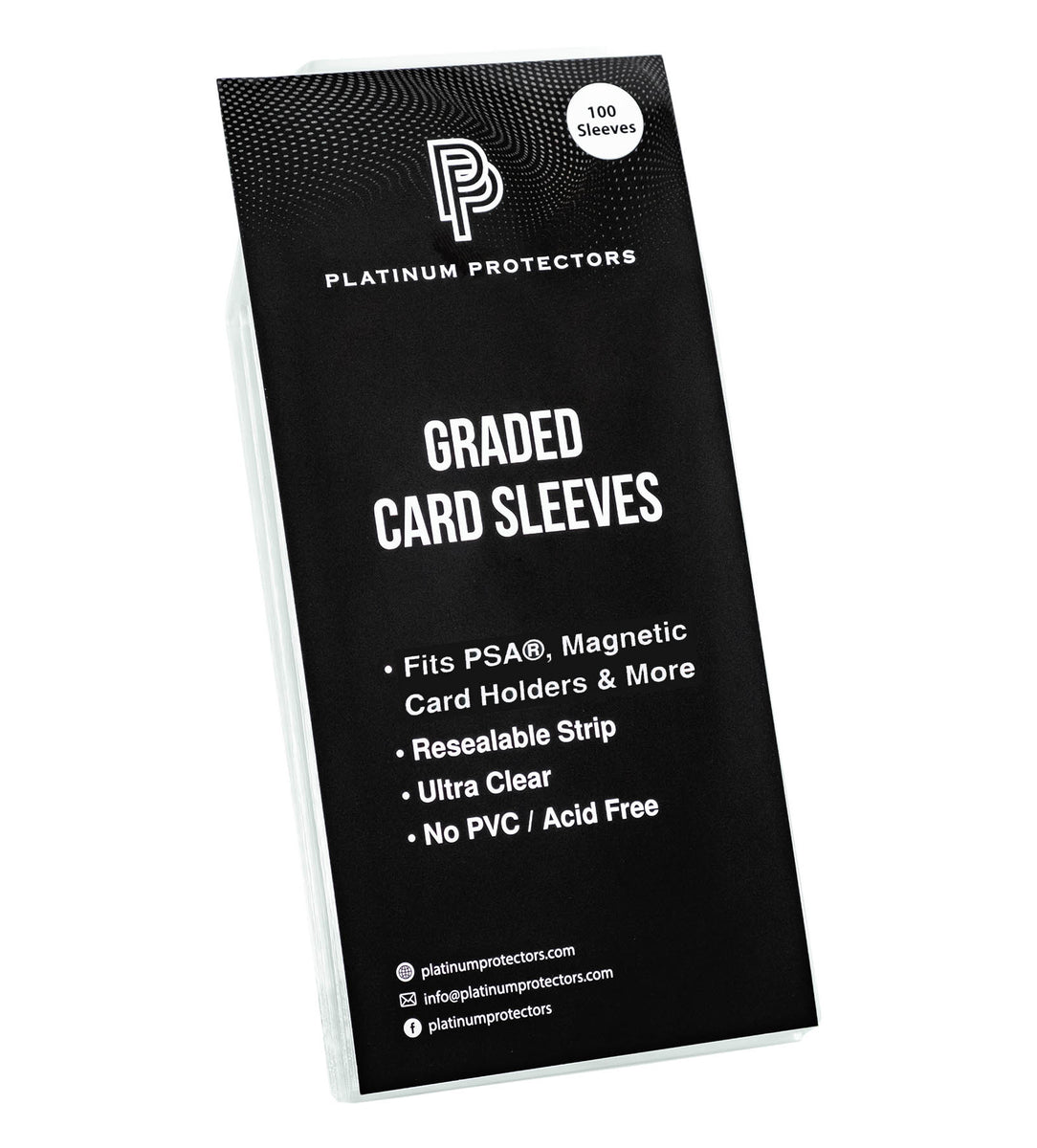 Platinum Protectors PSA Graded Card Sleeves with Resealable Strip - 100 Pack 5 Pack Platinum Protectors PSA Graded Card Sleeves with Resealable Strip - 100 Pack 5 Pack