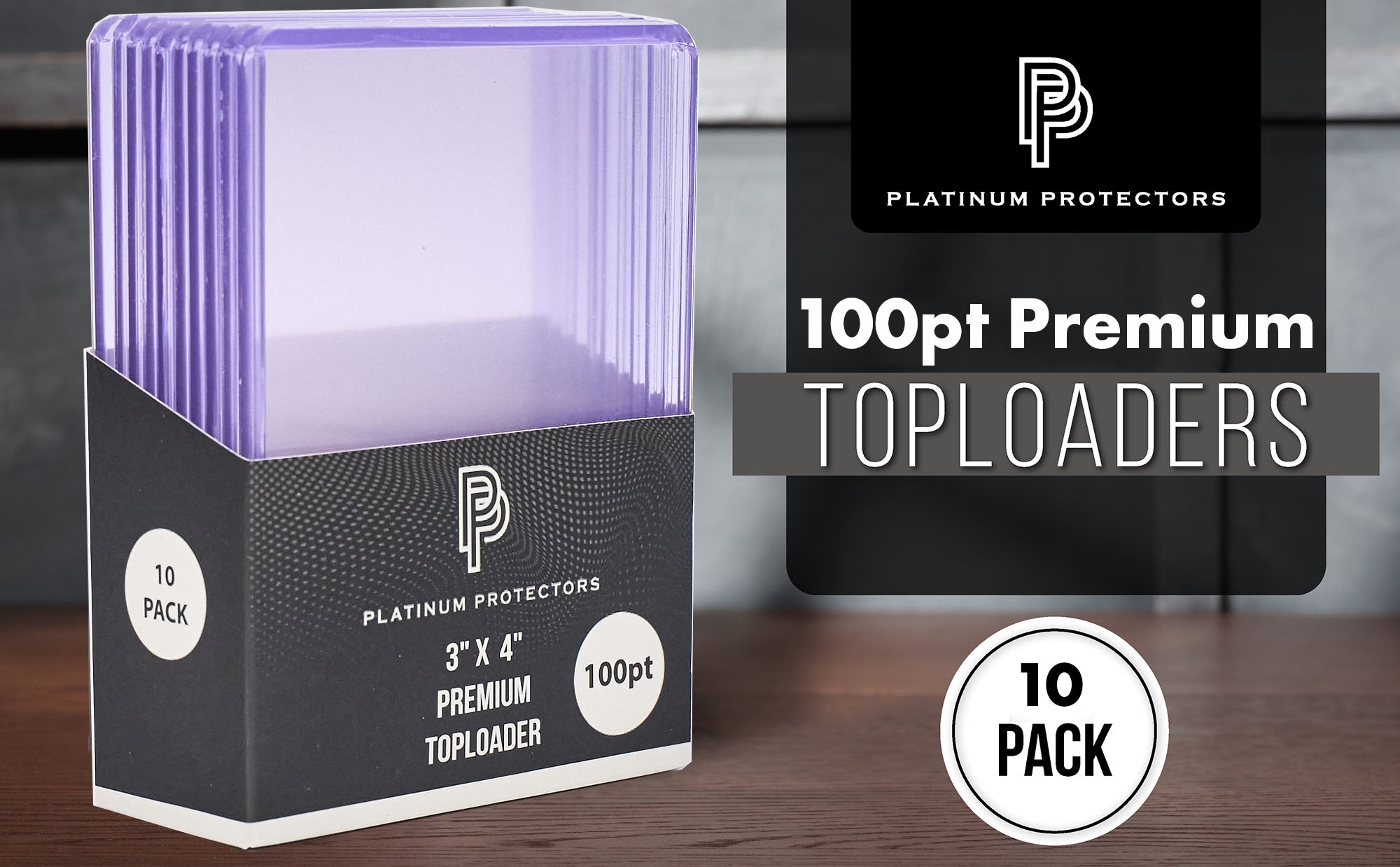 Platinum Protectors Premium Toploaders for Trading Cards - 100 pt