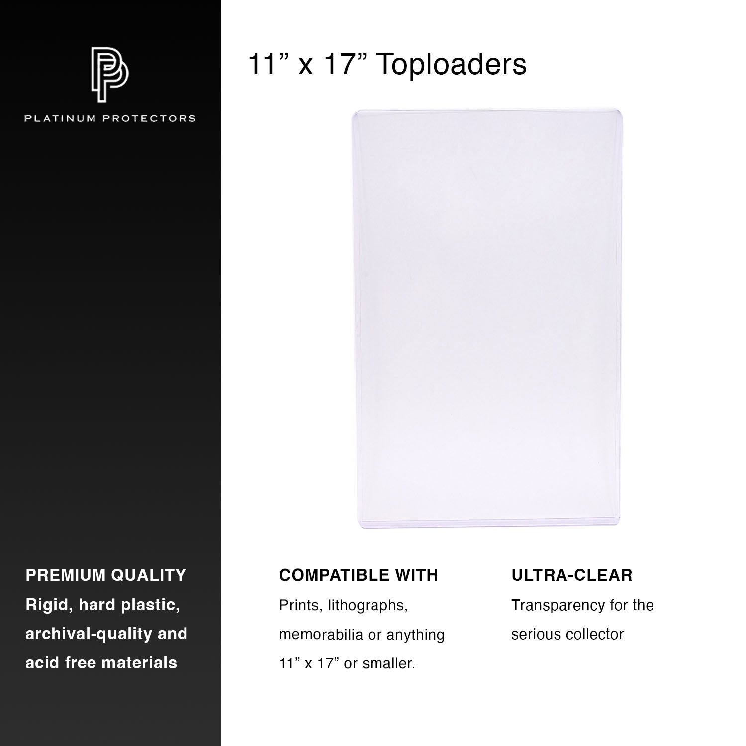 Platinum Protectors Premium 11" x 17" Print Toploaders