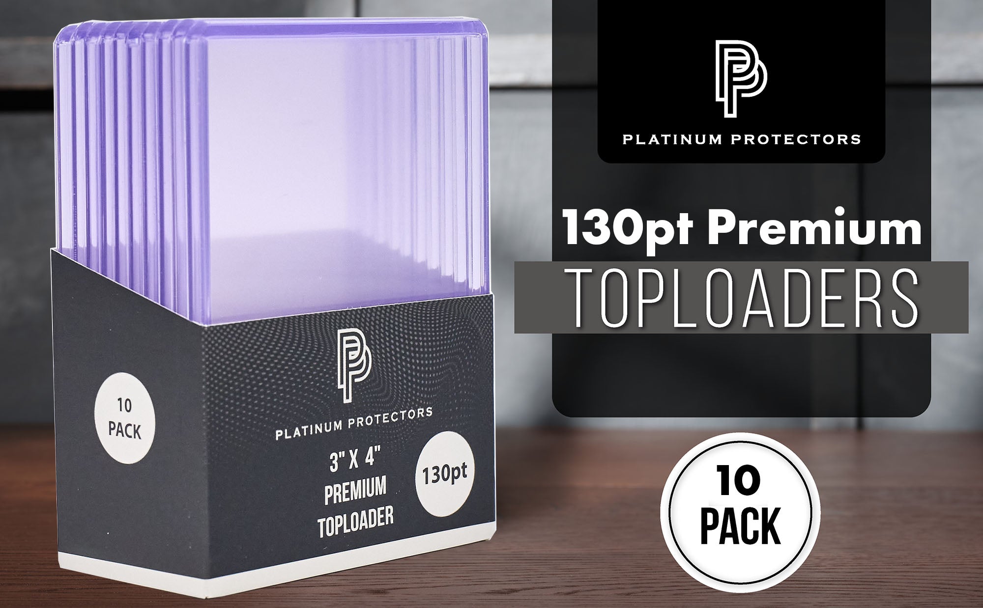 Platinum Protectors Premium Toploaders for Trading Cards - 130 pt
