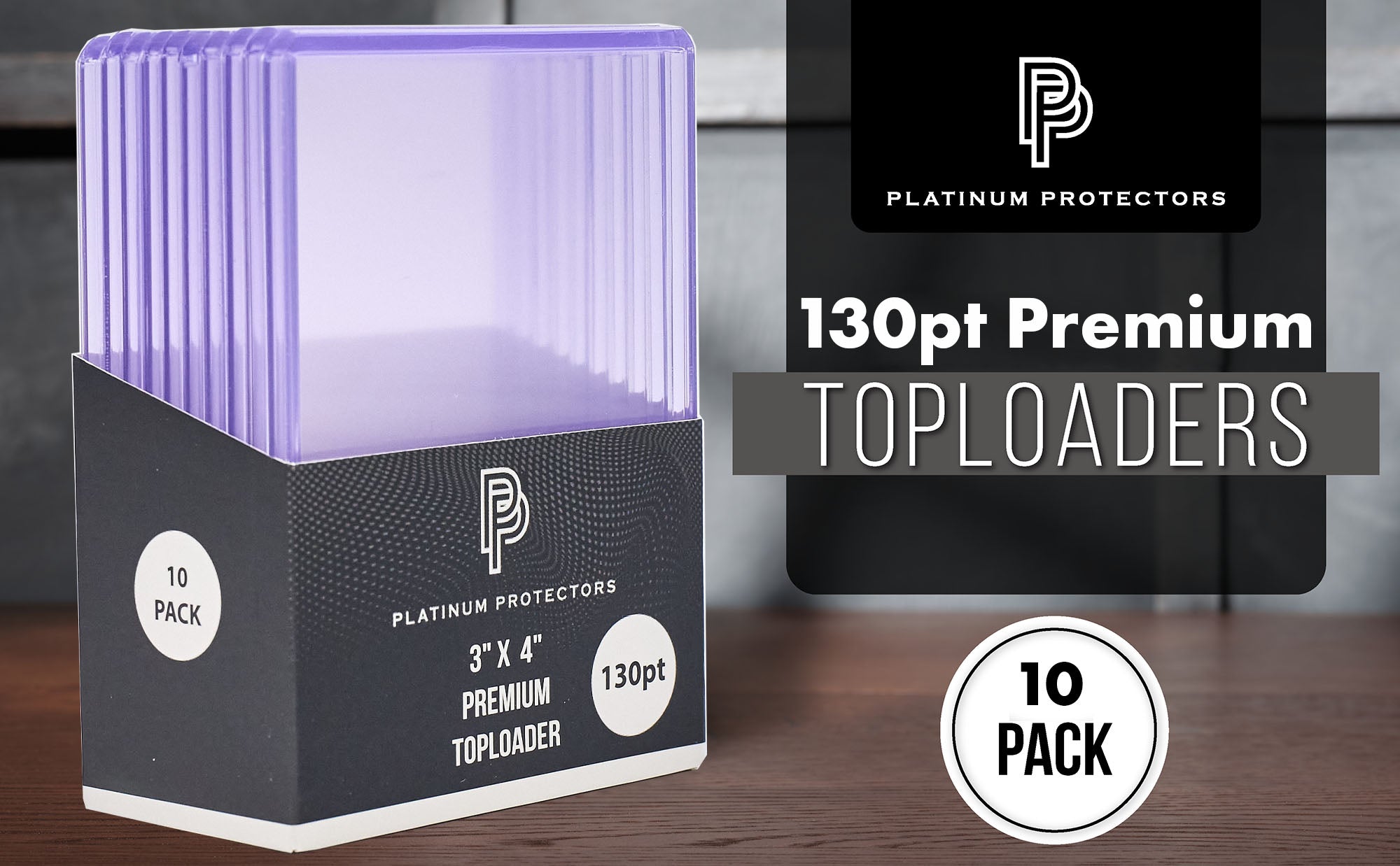 Premium Toploaders (130pt) Wholesale Platinum Protectors