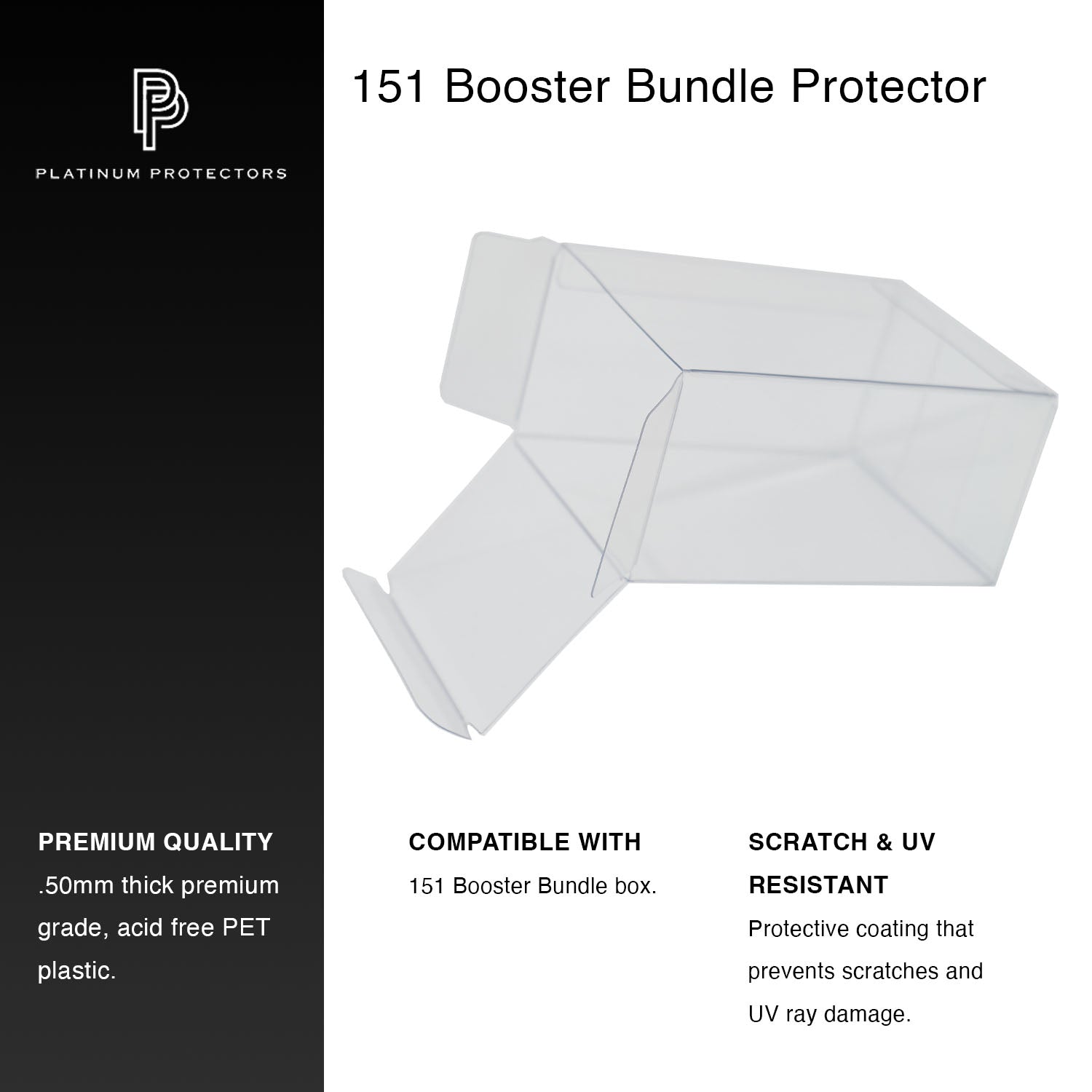 Platinum Protectors for Pokemon 151 Booster Bundle Boxes - UV & Scratch-Resistant