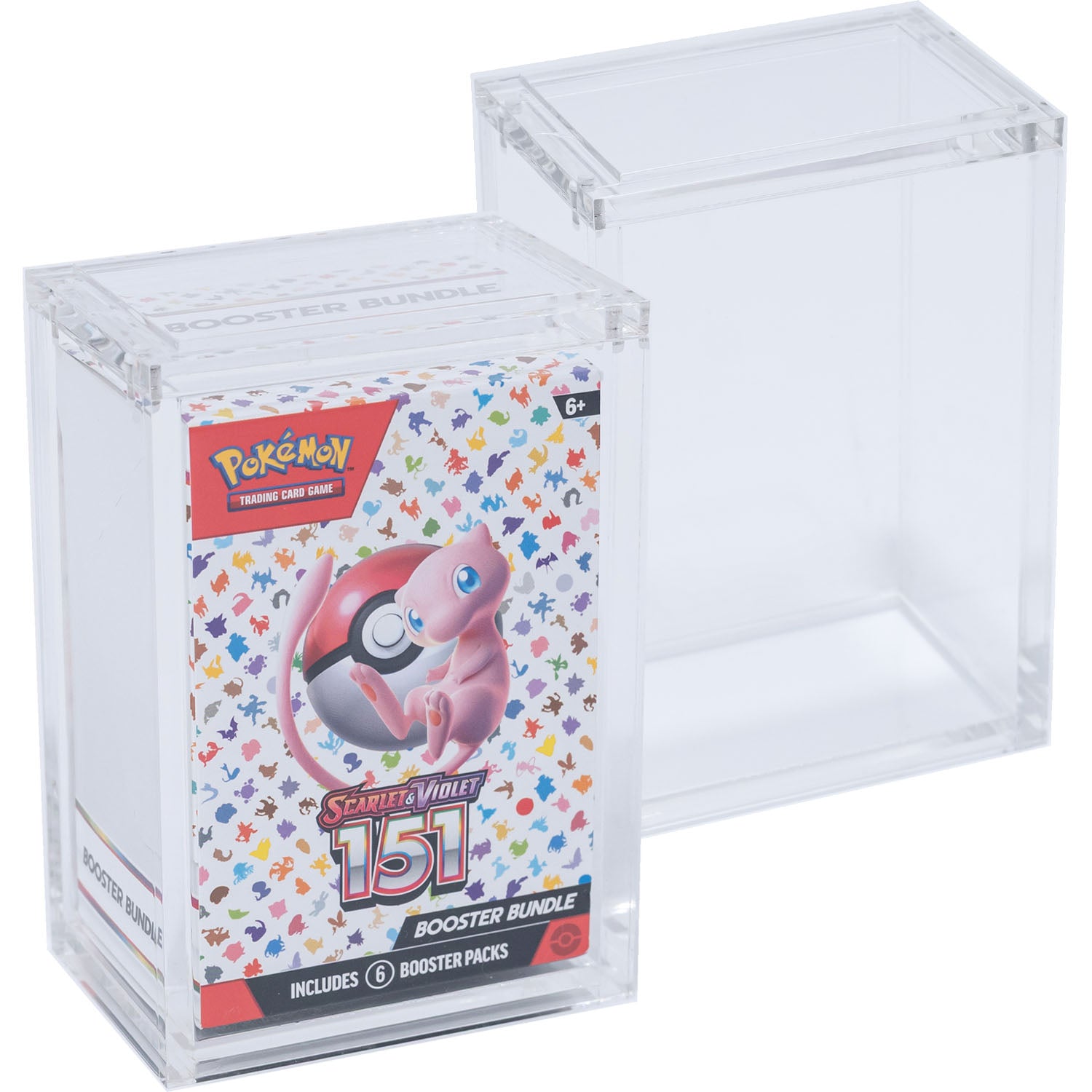 Premium Acrylic Case for Pokemon 151 Booster Bundle Box with Magnetic Platinum Protectors Premium Acrylic Case for Pokemon 151 Booster Bundle Box with Magnetic Platinum Protectors