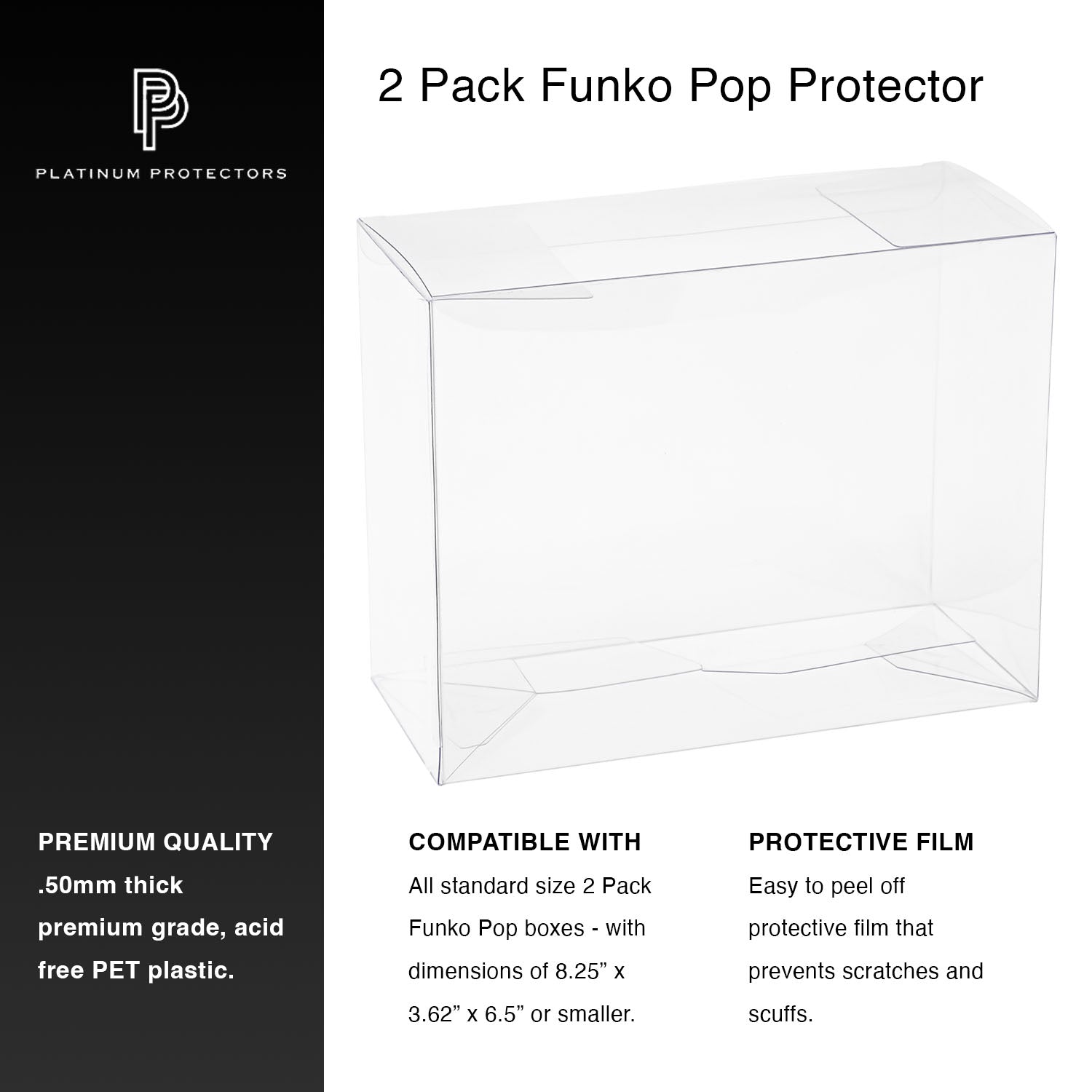 Platinum Protectors for Funko Pop! 2-Pack Vinyl Figures