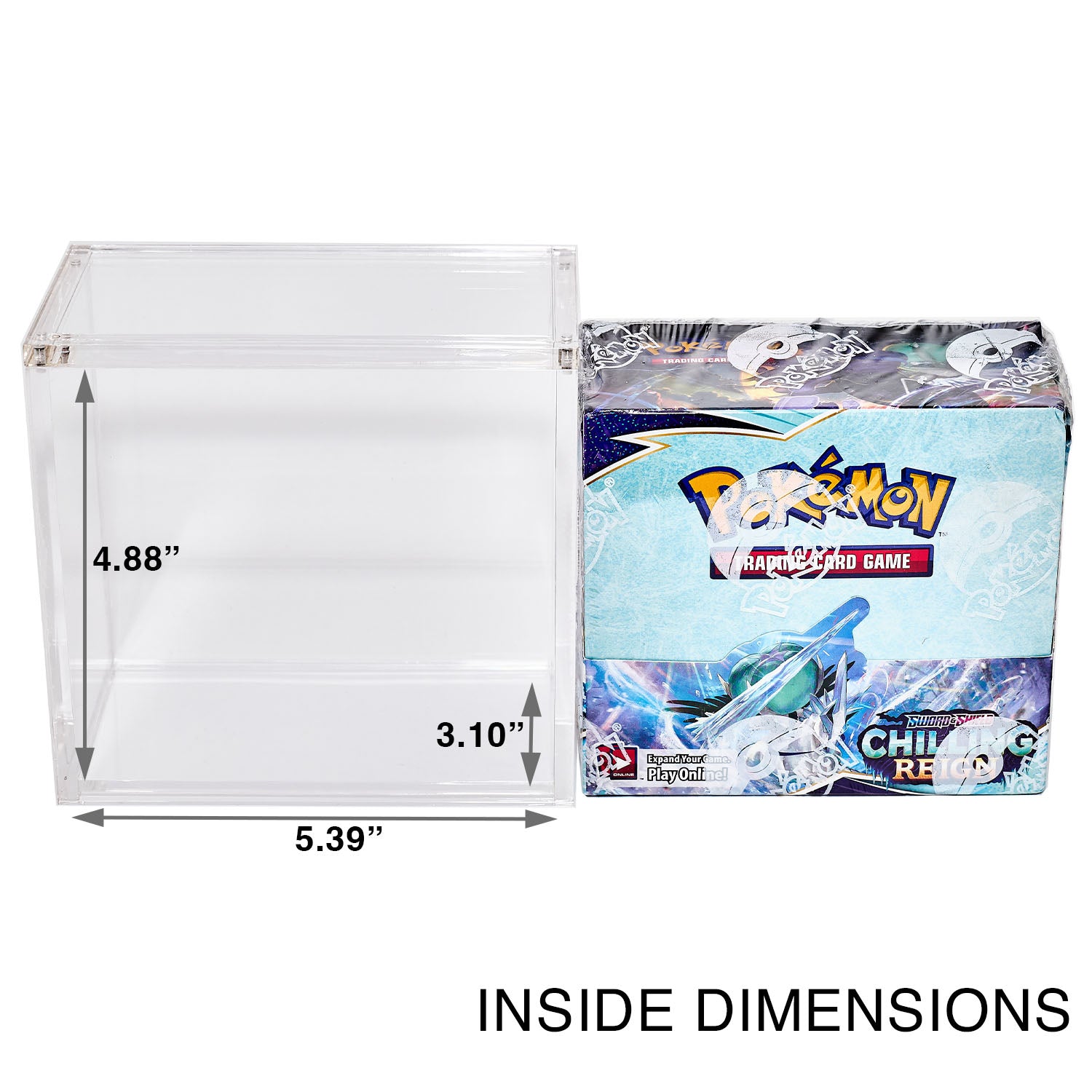 Premium Acrylic Case for Pokemon Booster Box with Magnetic Top (6mm thick)