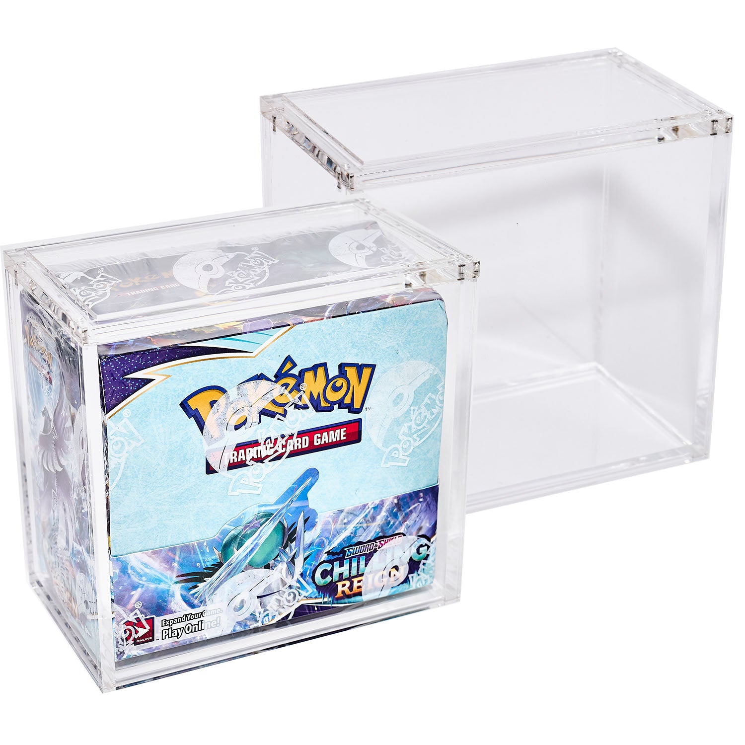 Premium Acrylic Case for Pokemon Booster Box with Magnetic Top (6mm thick)