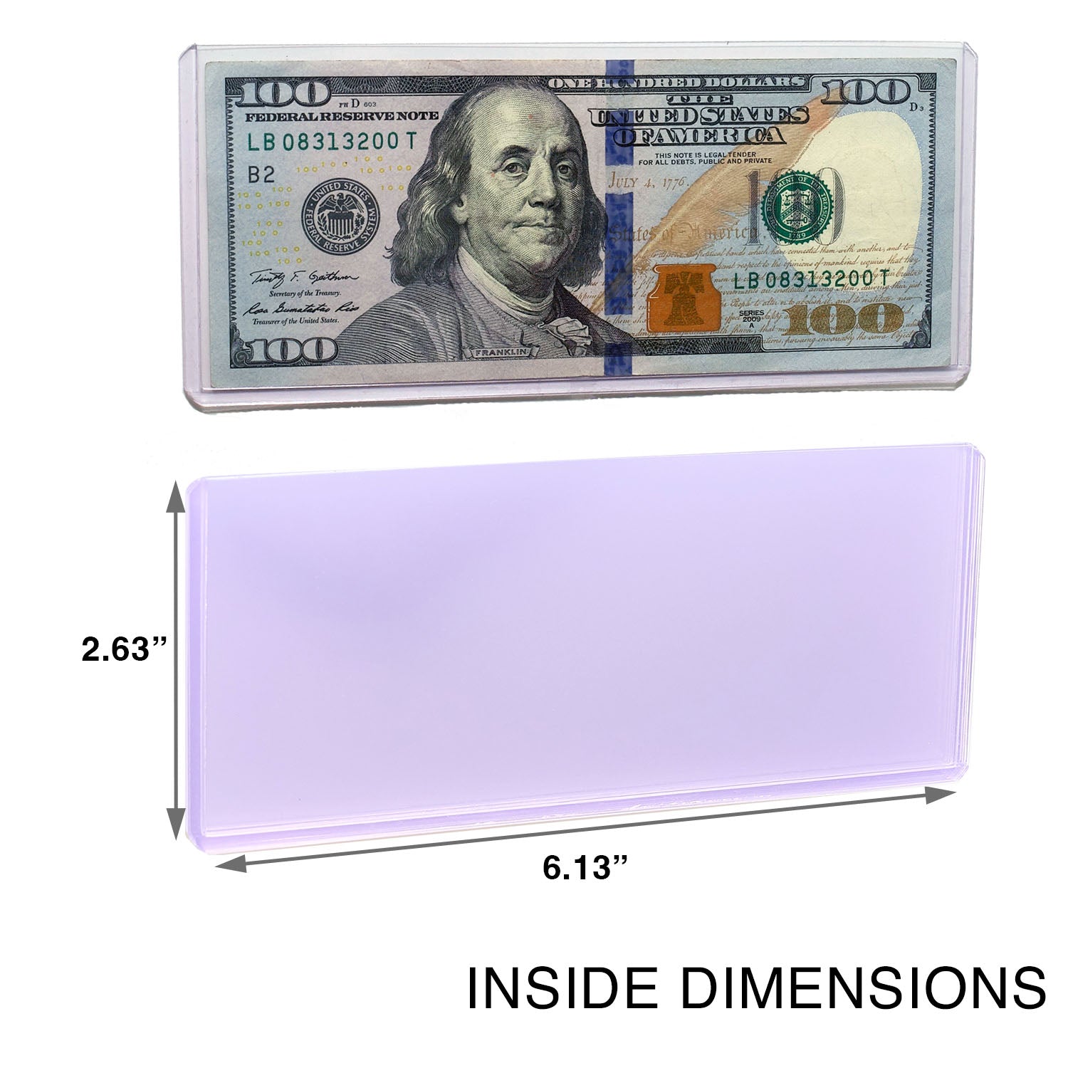 Platinum Protectors Premium Currency Toploaders for US Banknote Bills