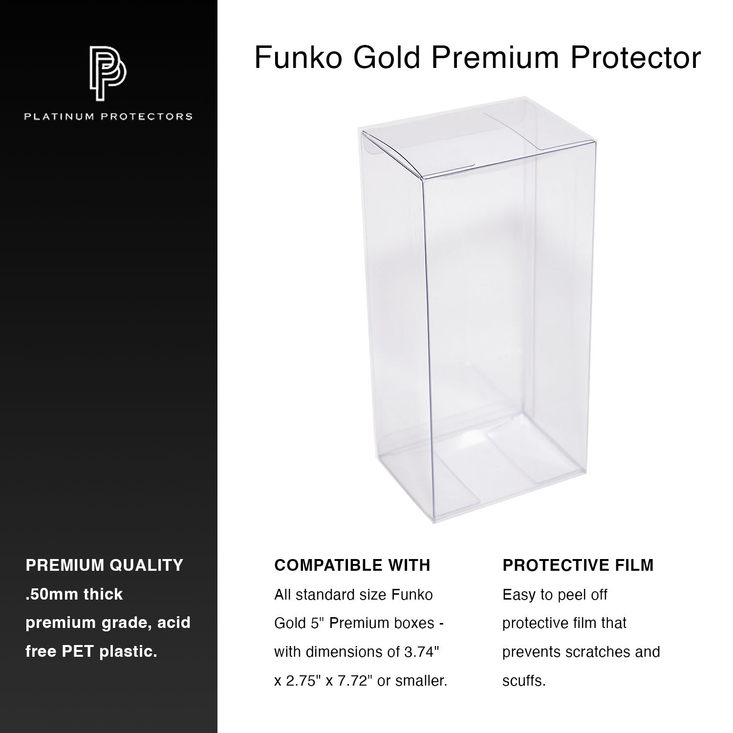 Platinum Protectors for Funko Pop! Gold Premium 5"
