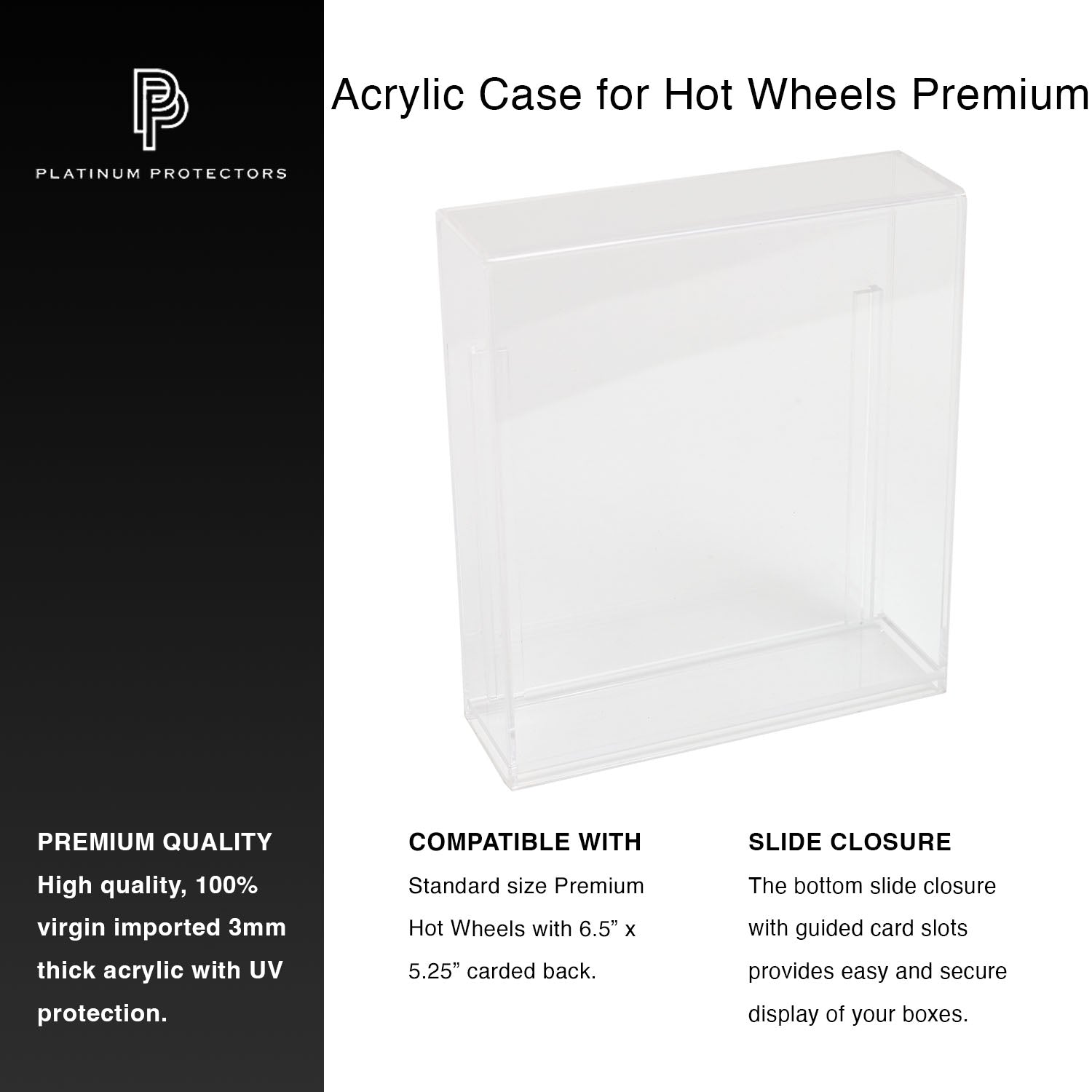 Premium Acrylic Case for Premium Hot Wheels & Matchbox Die Cast Cars