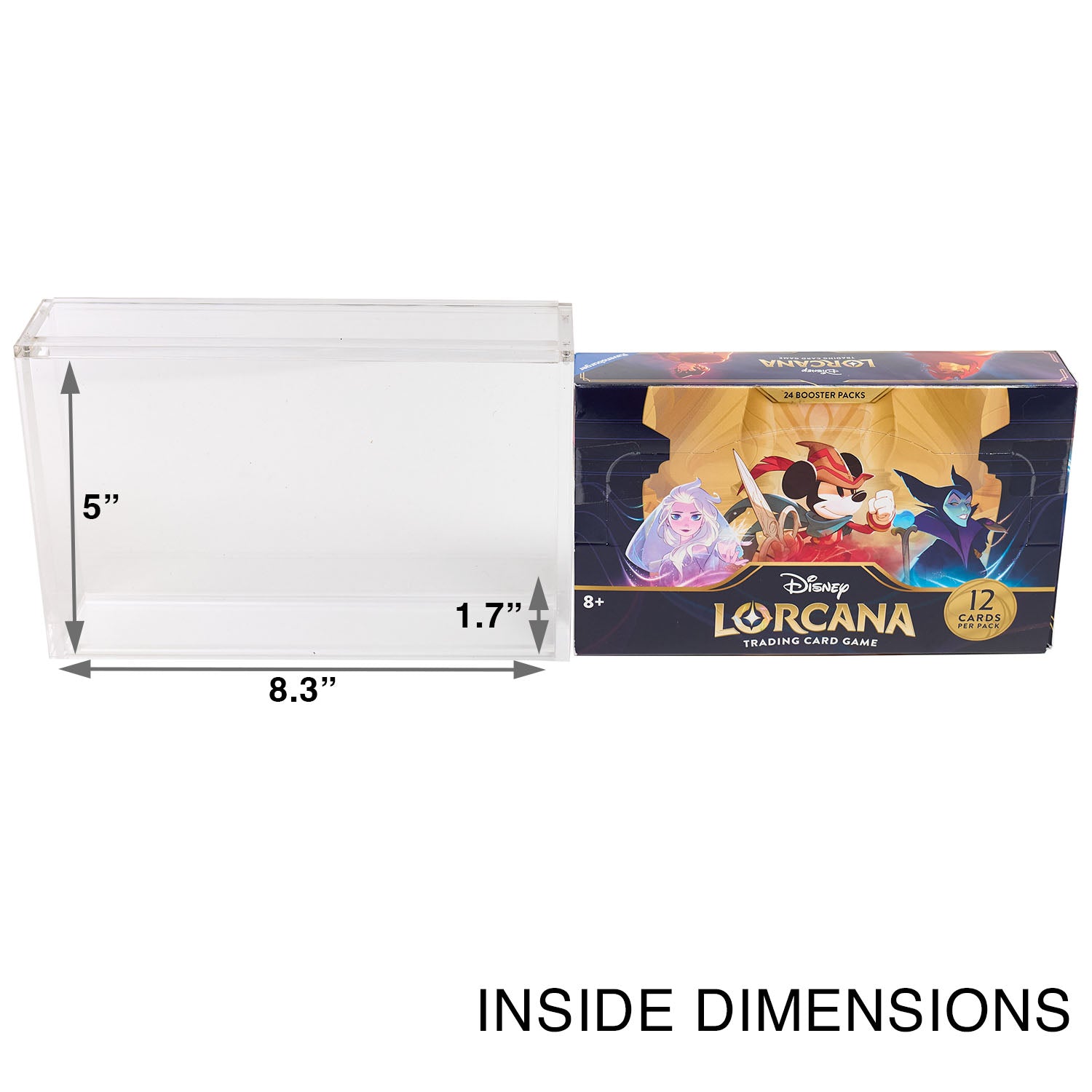 Premium Acrylic Case for Disney Lorcana Booster Box with Magnetic Top