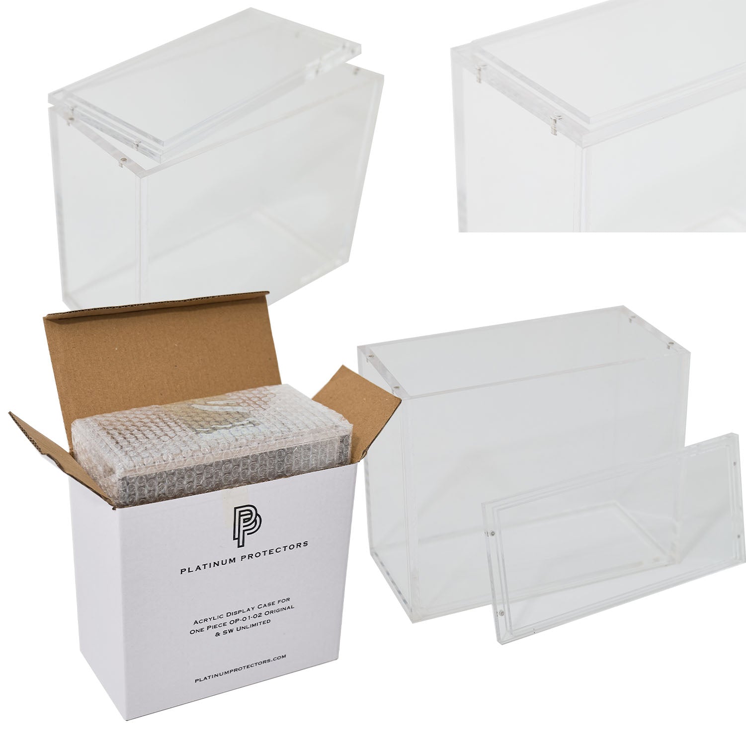 Premium Acrylic Case for One Piece Booster Box OP-01-02 (Original) with Magnetic Top