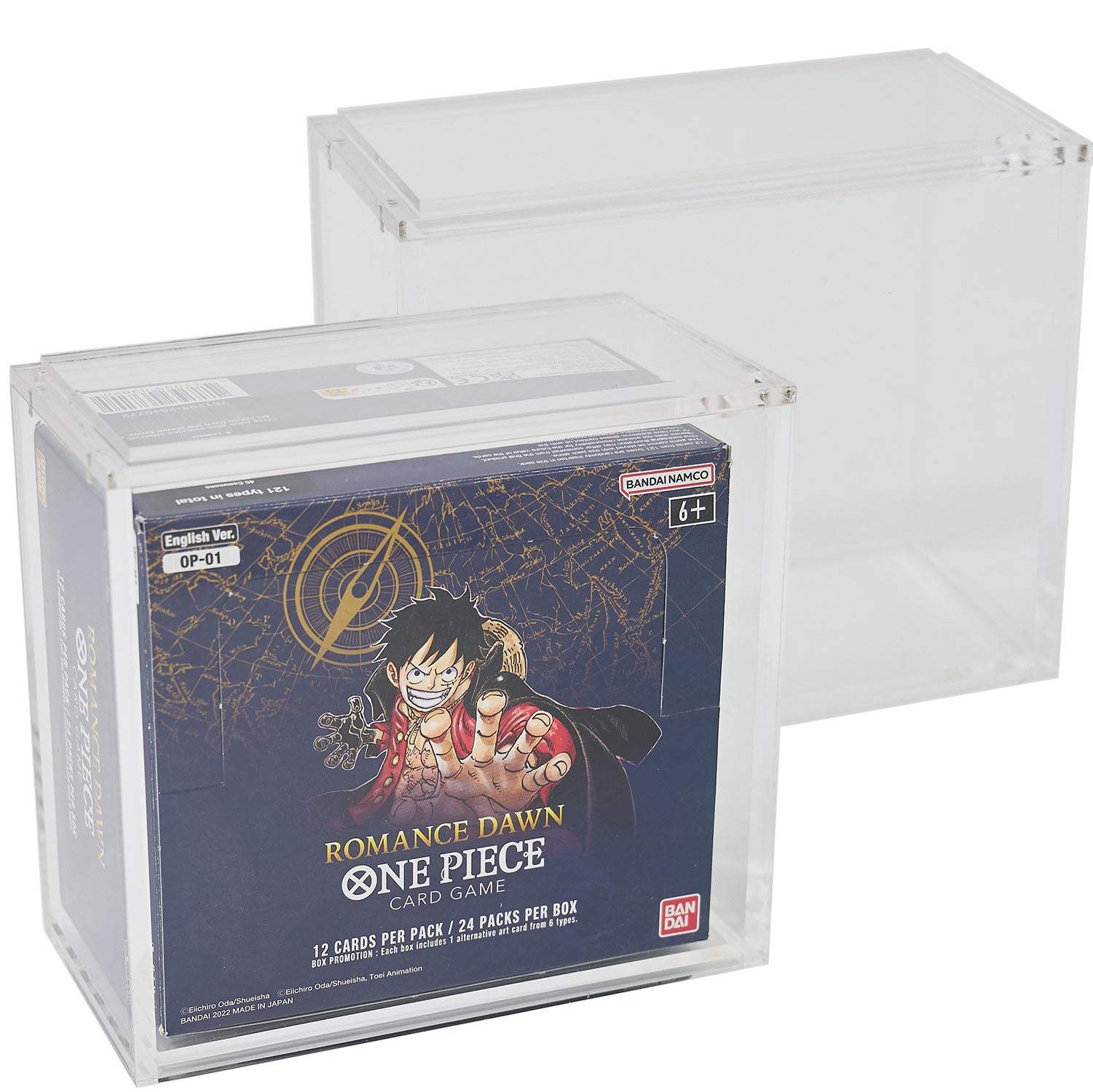 Premium Acrylic Case for One Piece Booster Box OP-01-02 (Original) with Magnetic Top Premium Acrylic Case for One Piece Booster Box OP-01-02 (Original) with Magnetic Top