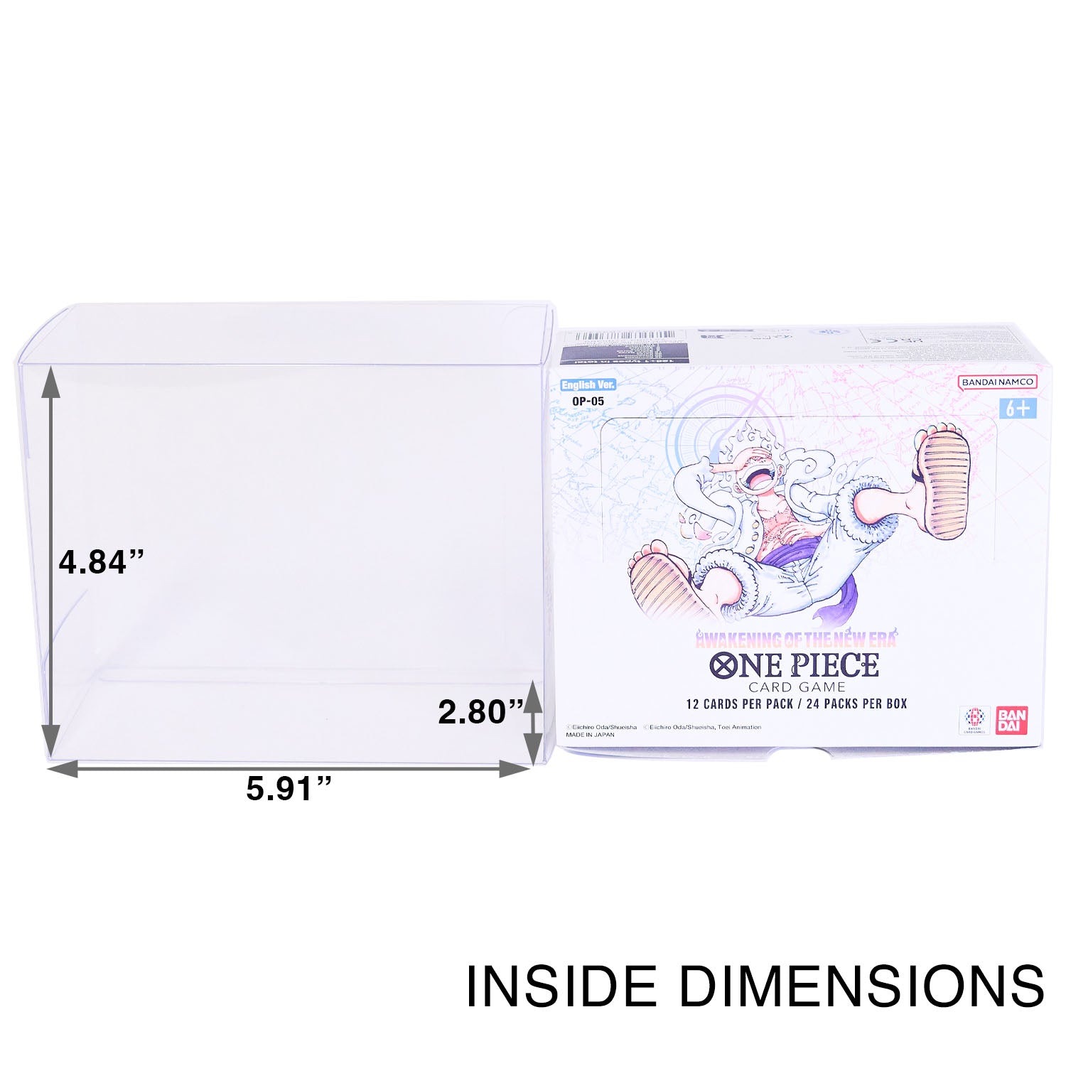 Platinum Protectors for One Piece Booster Boxes OP-01 to OP-08 (01-02 Reprint) 5 Pack Platinum Protectors for One Piece Booster Boxes OP-01 to OP-08 (01-02 Reprint) 5 Pack