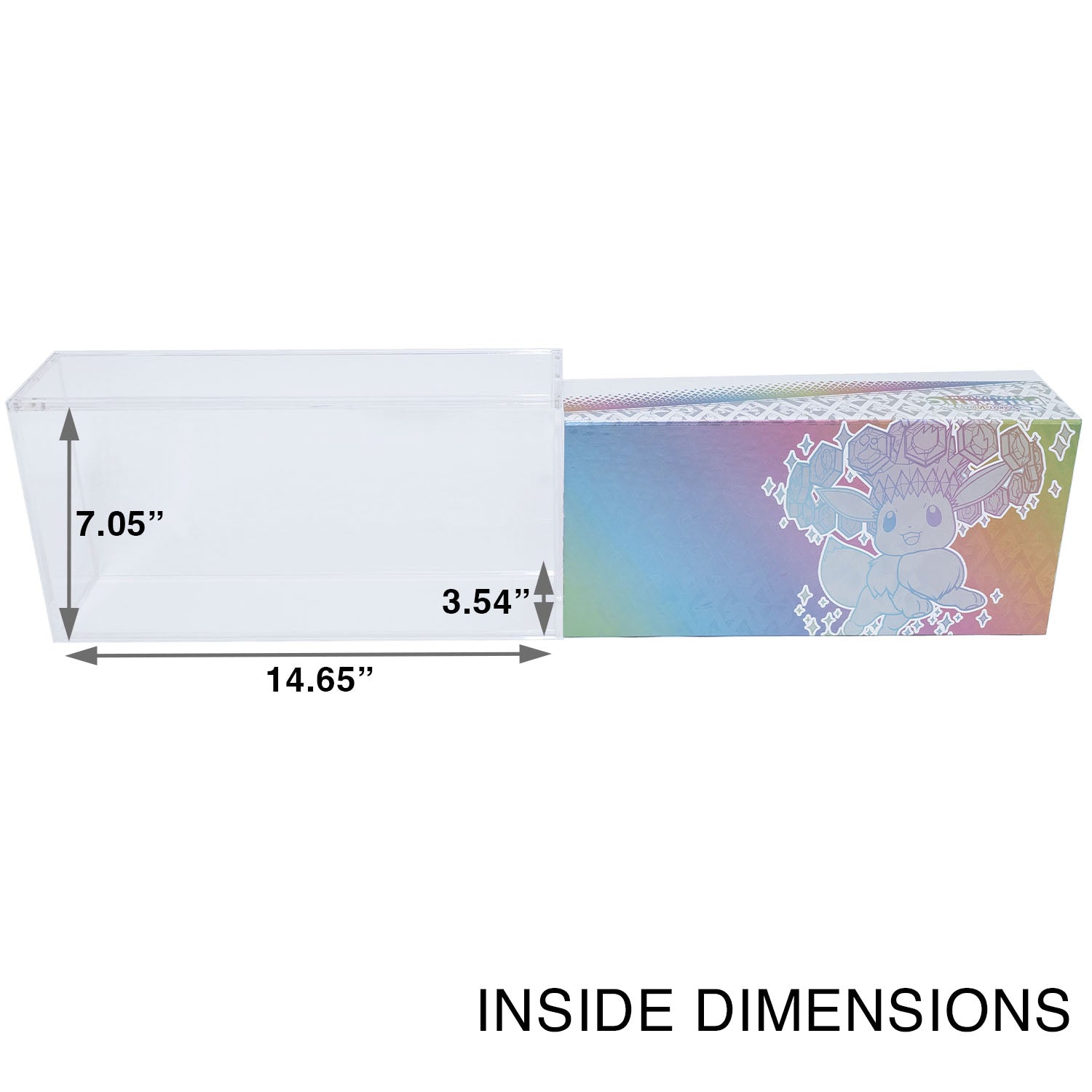 Premium Acrylic Case for Pokemon SPC Prismatic Evolutions Super Premium Collection Box with Magnetic Top