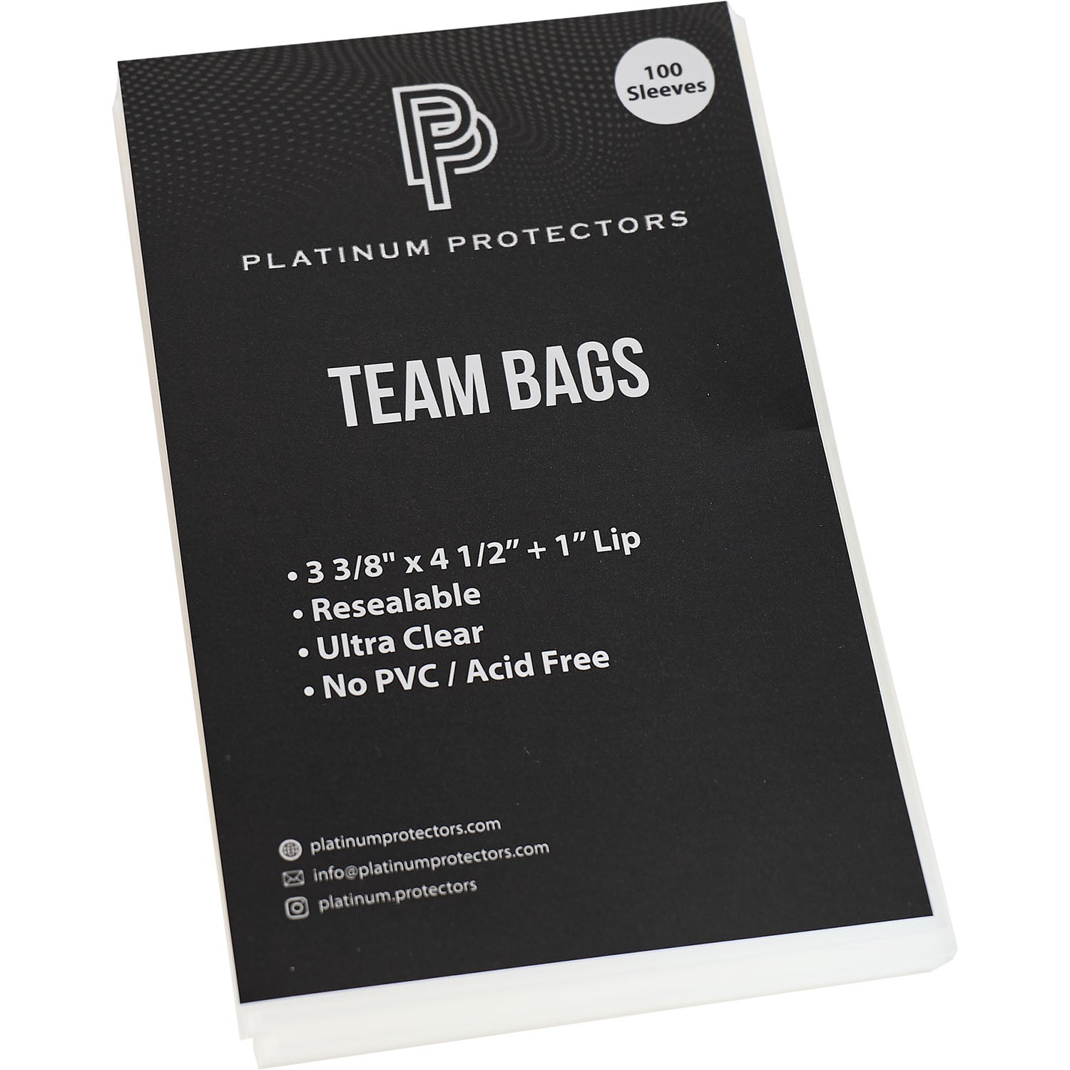 team bags for graded cards Platinum Protectors Team Bags for Cards or Toploaders Sleeves with Resealable Strip