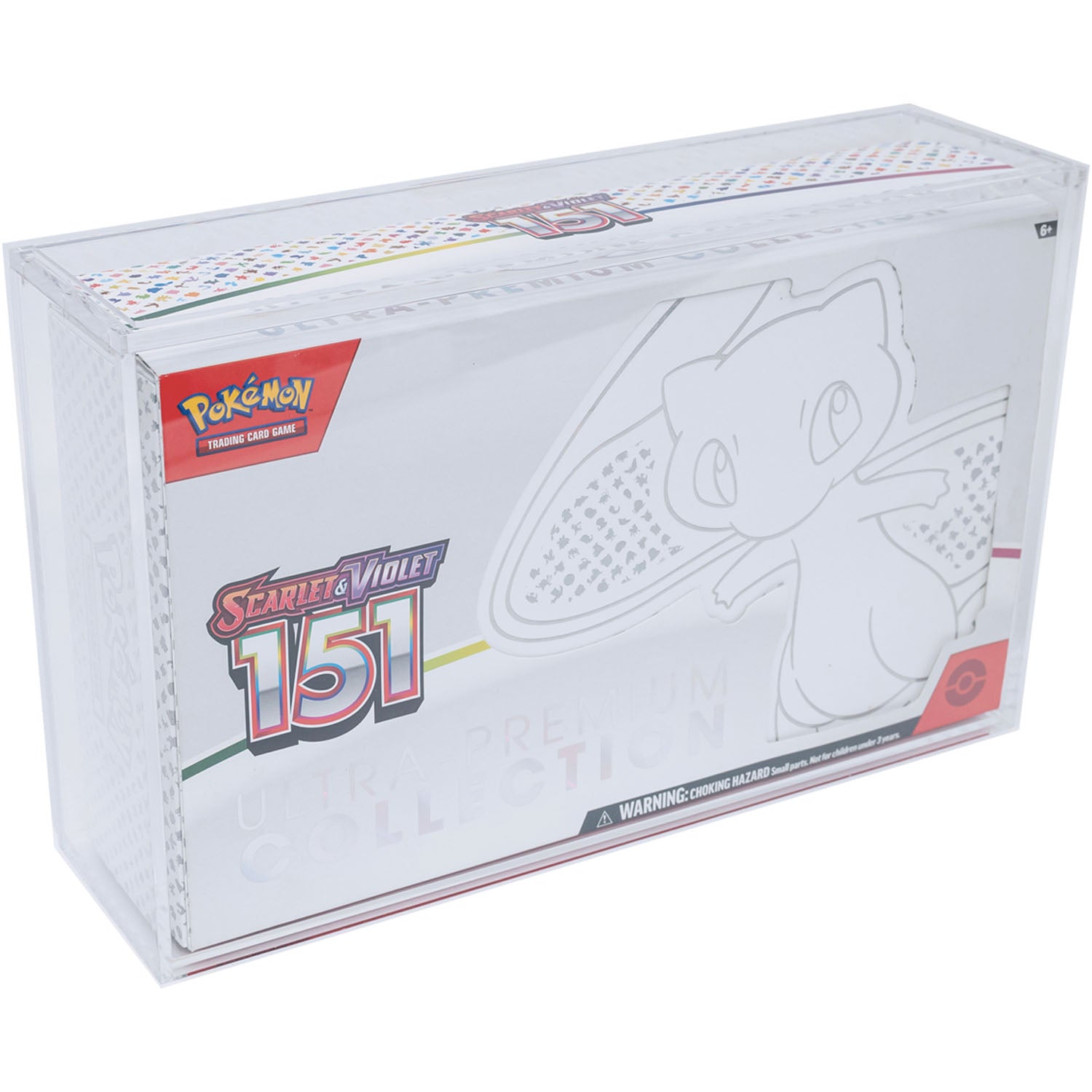 Premium Acrylic Case for Pokemon 151, Mega Charizard EX UPC Ultra Premium Collection Box with Magnetic Top