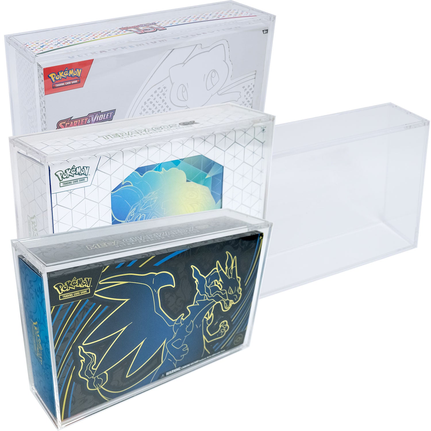 Pokémon 151 Charizard X ex and Terapagos Acrylic Protector – Platinum  Protectors