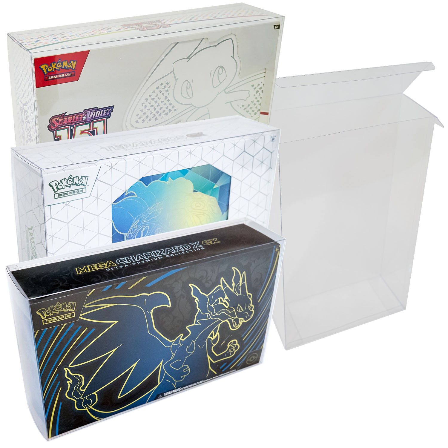 Pokmon 151, Mega Charizard X ex and Terapagos ex Protector Platinum Protectors Pokmon 151, Mega Charizard X ex and Terapagos ex Protector Platinum Protectors