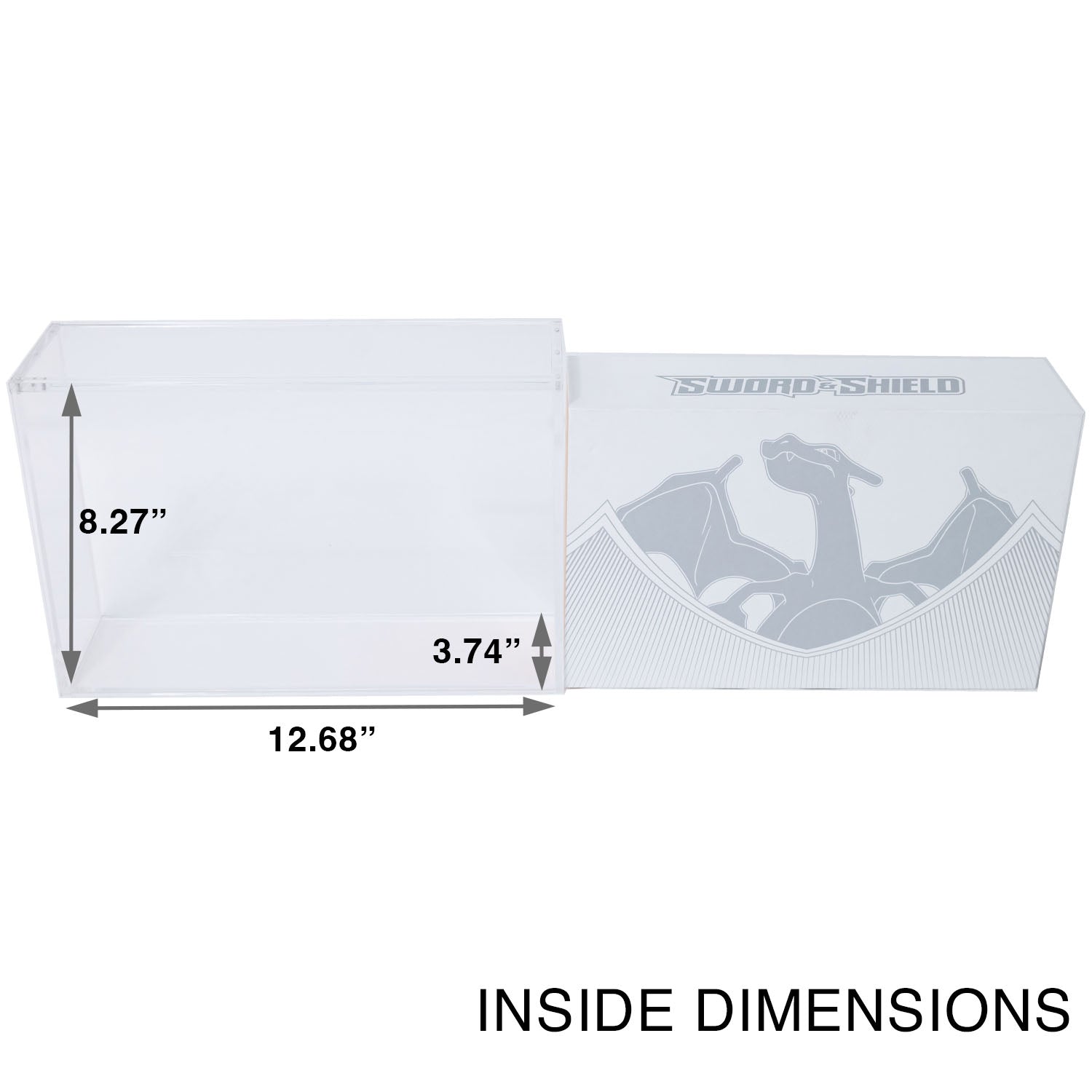 Premium Acrylic Case for Pokemon Charizard UPC Ultra Premium Collection Box with Magnetic Top