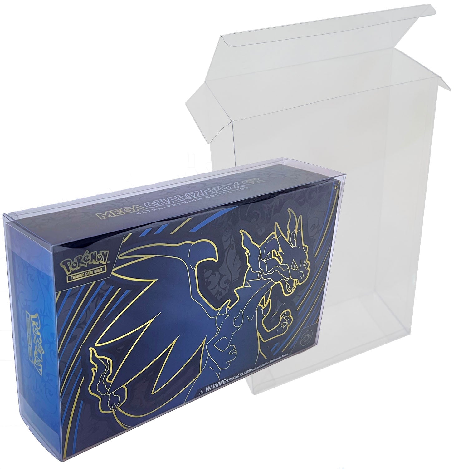 Platinum Protectors for Pokemon 151, Mega Charizard EX UPC Ultra Premium Collection Boxes - UV & Scratch-Resistant