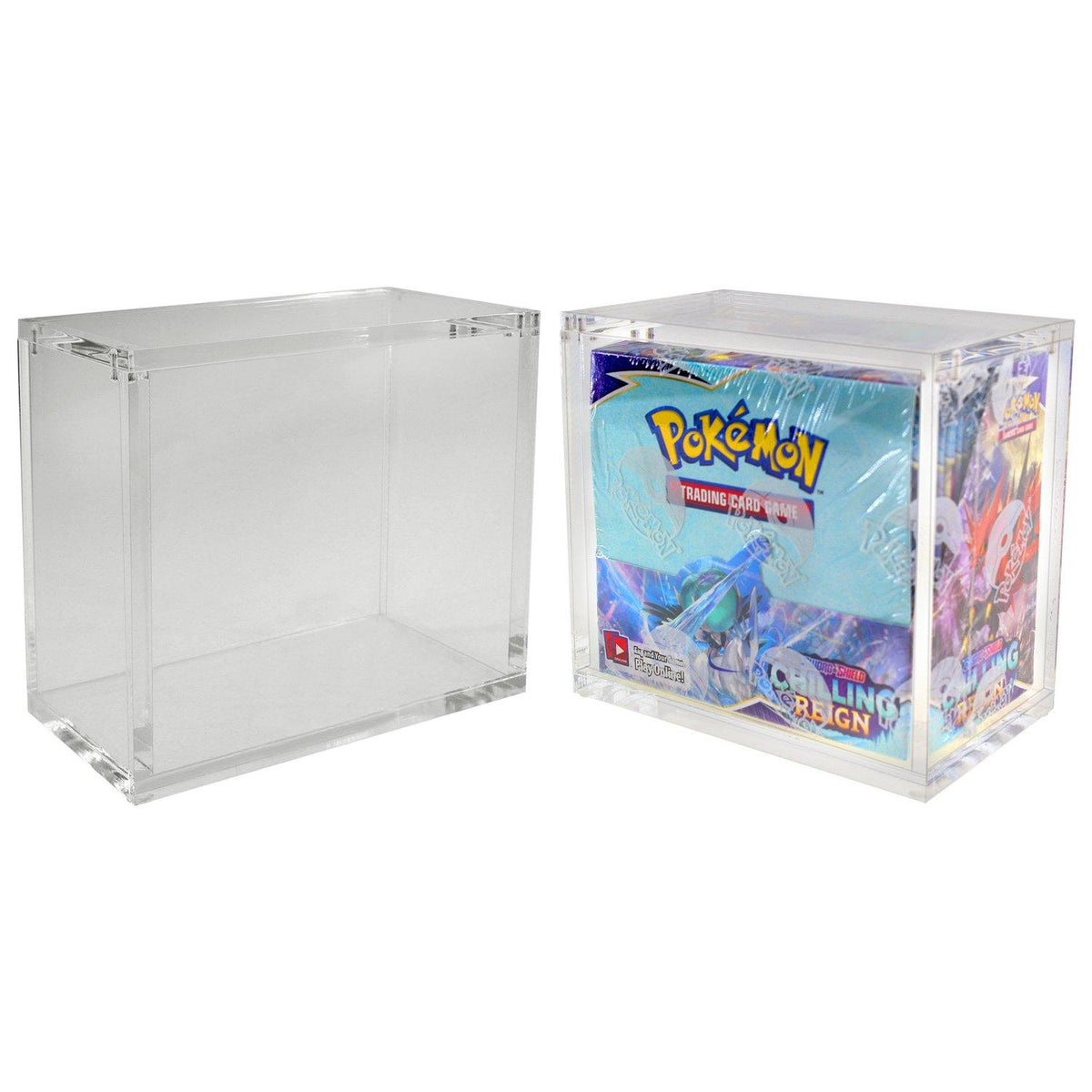 Premium Acrylic Case for Pokemon Booster Box with Magnetic Top (8mm th ...