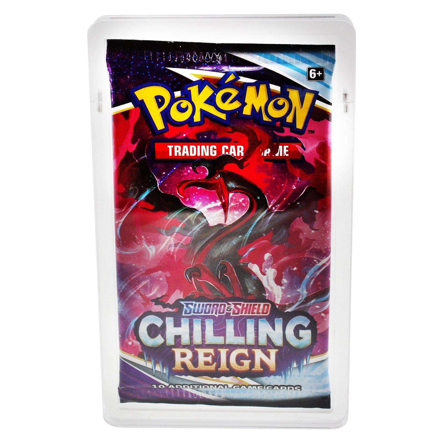 Premium Acrylic Holder & Stand for Pokemon Booster Packs with Magnetic Top - Platinum Protectors