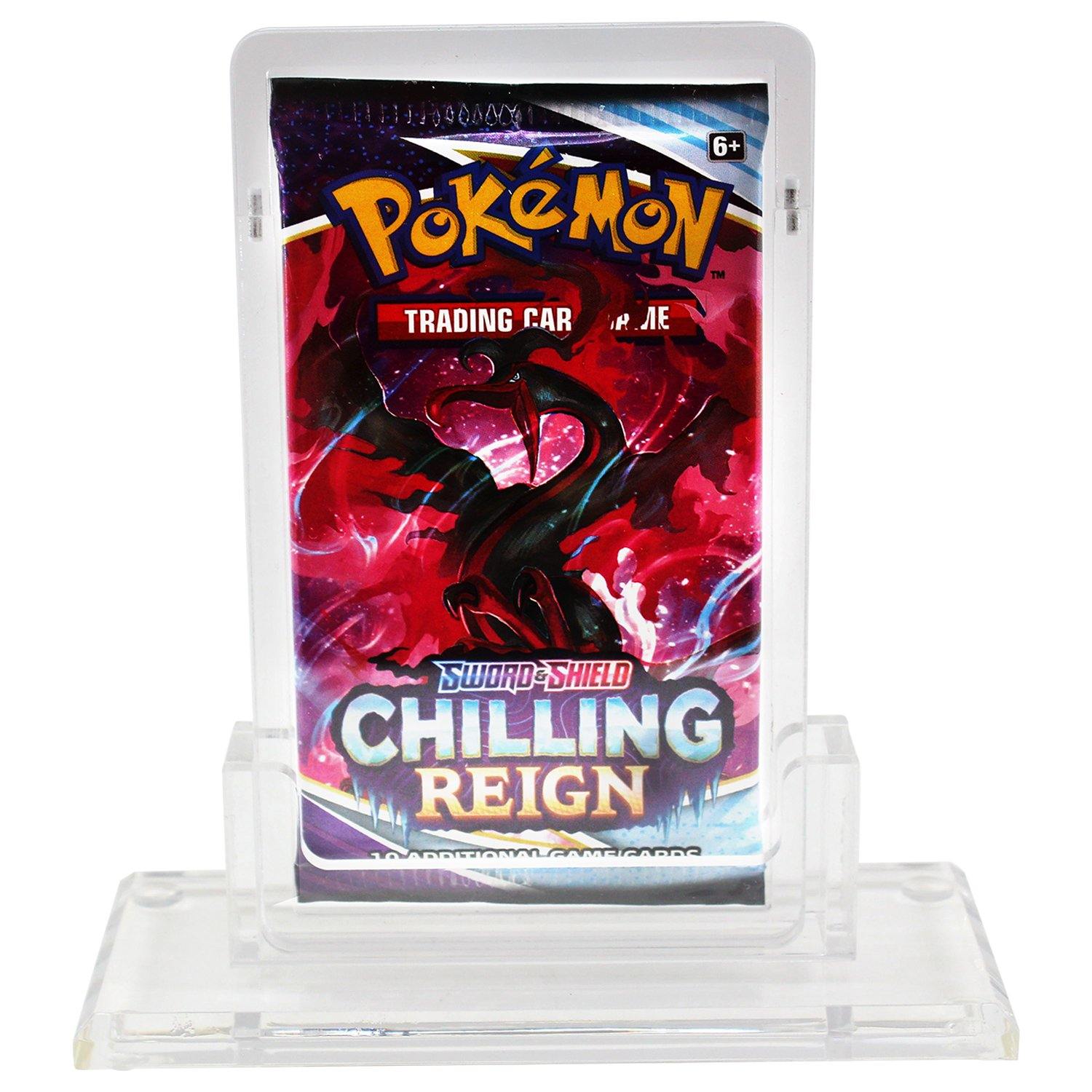 Premium Acrylic Holder & Stand for Pokemon Booster Packs with Magnetic Top - Platinum Protectors