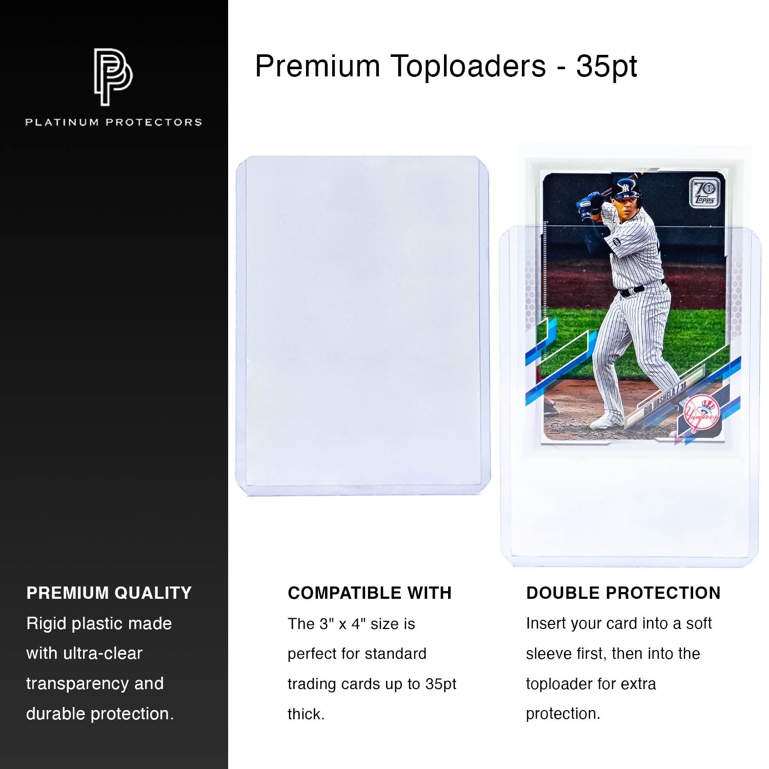 Premium Seamless Toploaders (35pt) - Wholesale